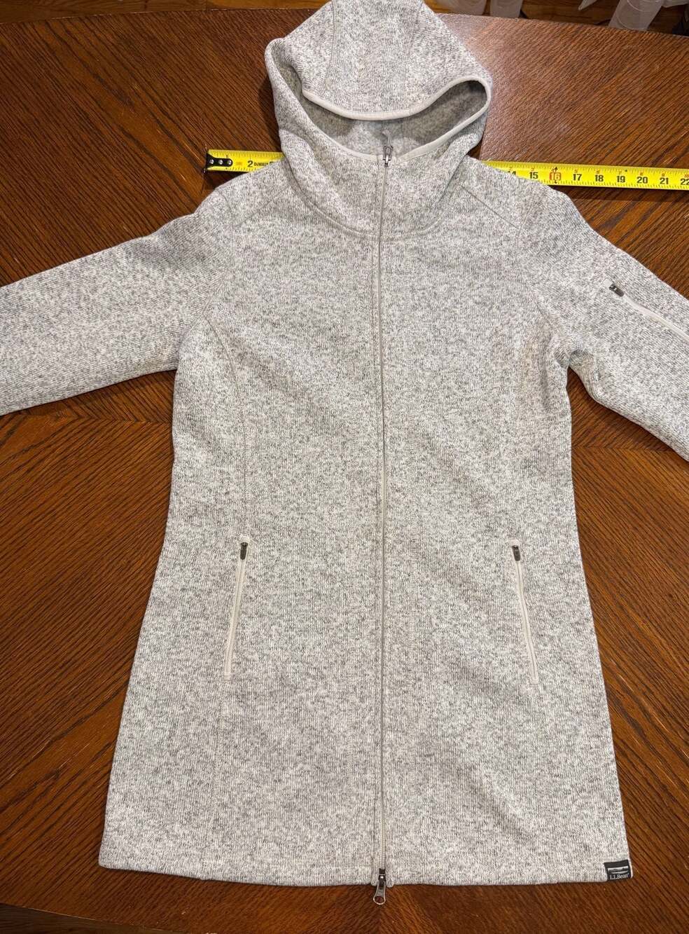L.L.Bean Sweater Fleece Longer Hooded Jacket